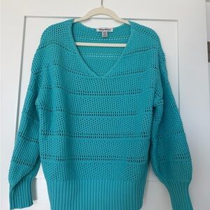 Tommy Bahama Teal V-Neck Sweater